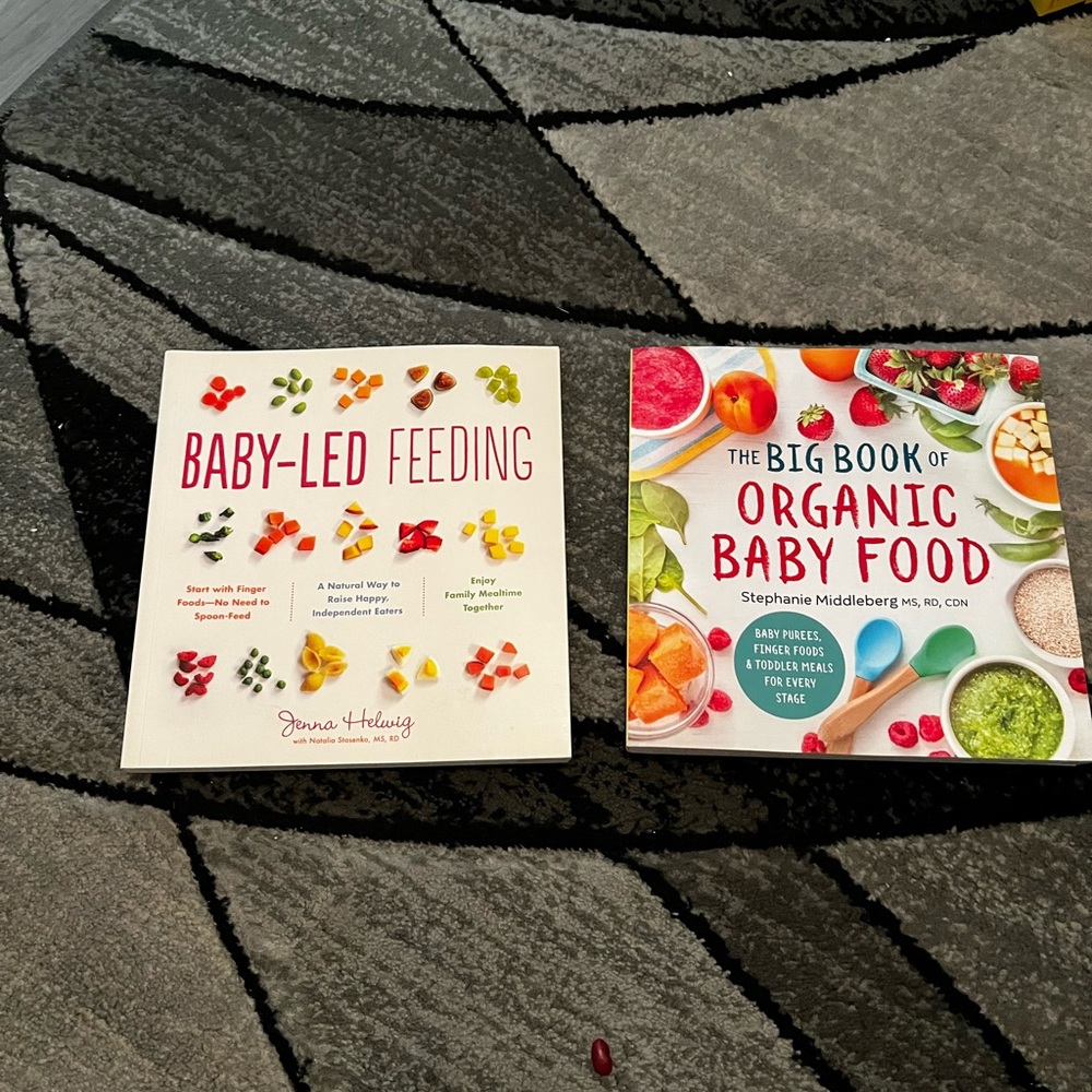 Baby- leg feeding book and the big book of organic baby food